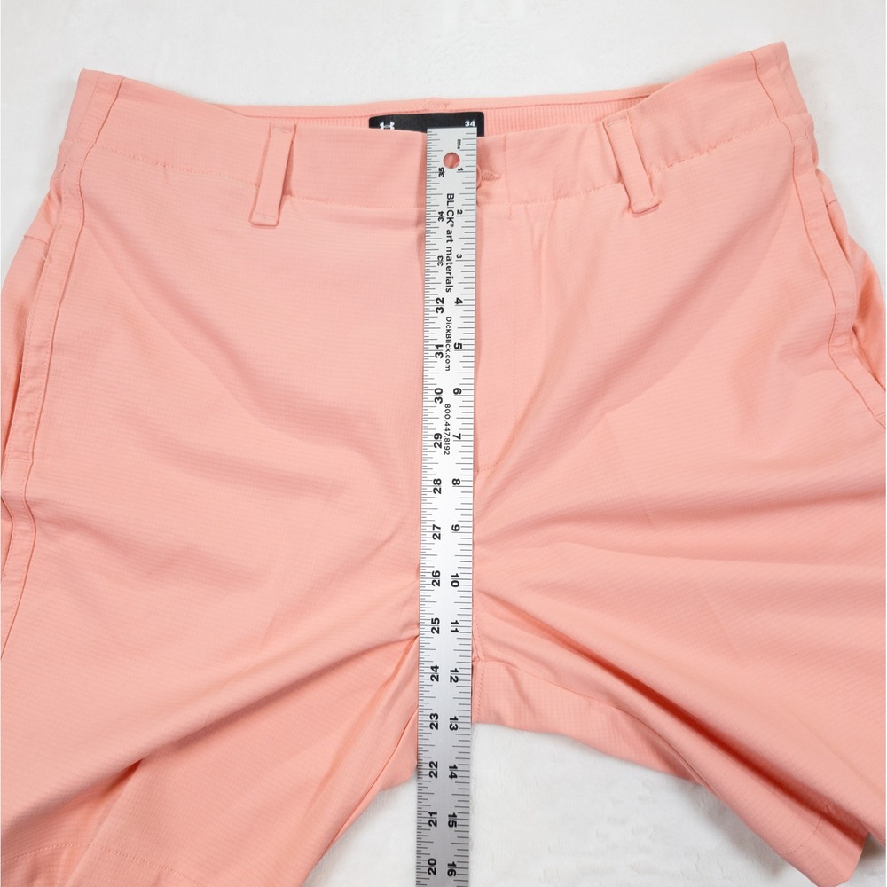 Under Armour Iso-Chill Airvent Mens Golf Shorts 34 Salmon Pink 1361908 - Picture 4 of 9